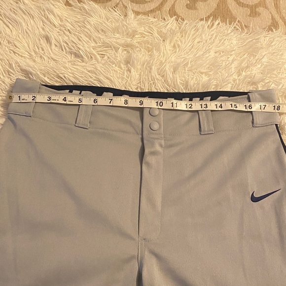 Nike Men's Gray Dri-fit baseball pants  with Navy Logo - Picture 5 of 5